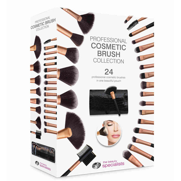 Rio 24 dalių profesionalus makiažo šepetėlių rinkinys