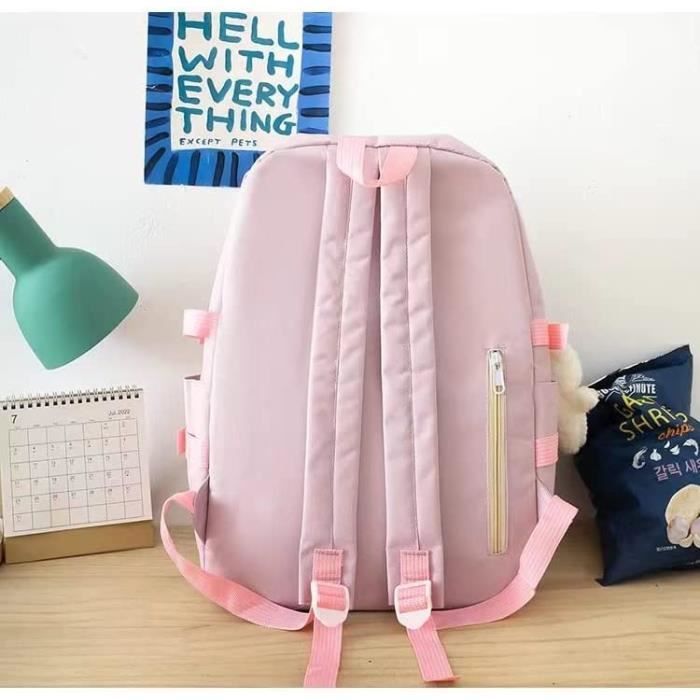 Conjunto de mochila escolar 5 en 1 para niñas: mochila para adolescentes, mochila escolar para mujeres, bolso de hombro, mochila de uso diario.