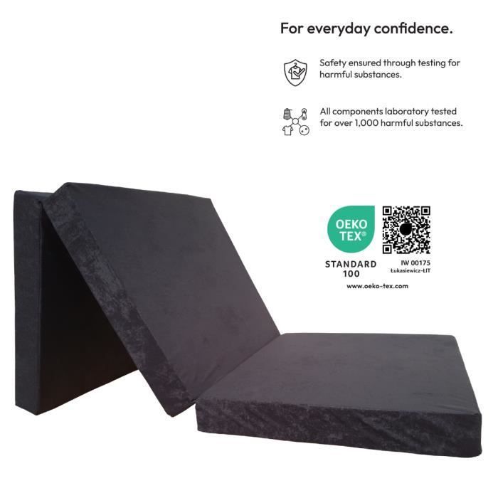Natalia Spzoo opvouwbaar matras 190x90x8 cm, futonstoel/loungestoel 90x190 cm, machinewasbare hoes
