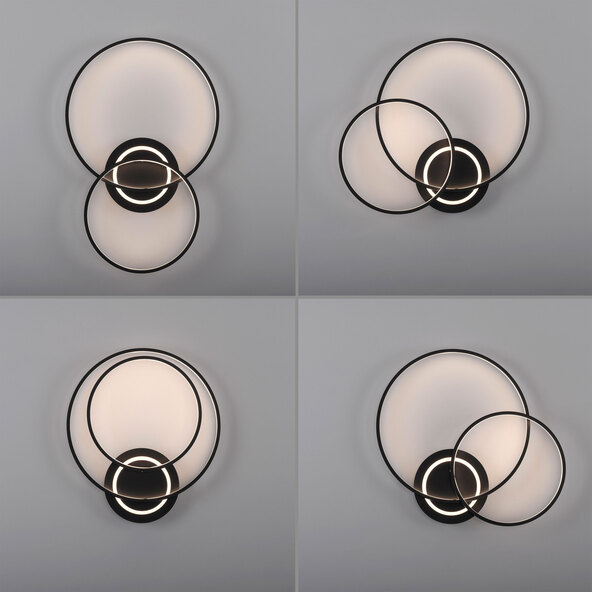 LED-Deckenleuchte ASMINA, schwarz