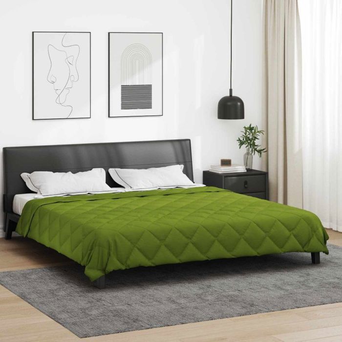 Edredón de verano - VIDAXL - Individual - Verde - 240 x 260 cm - Microfibra (100% poliéster)