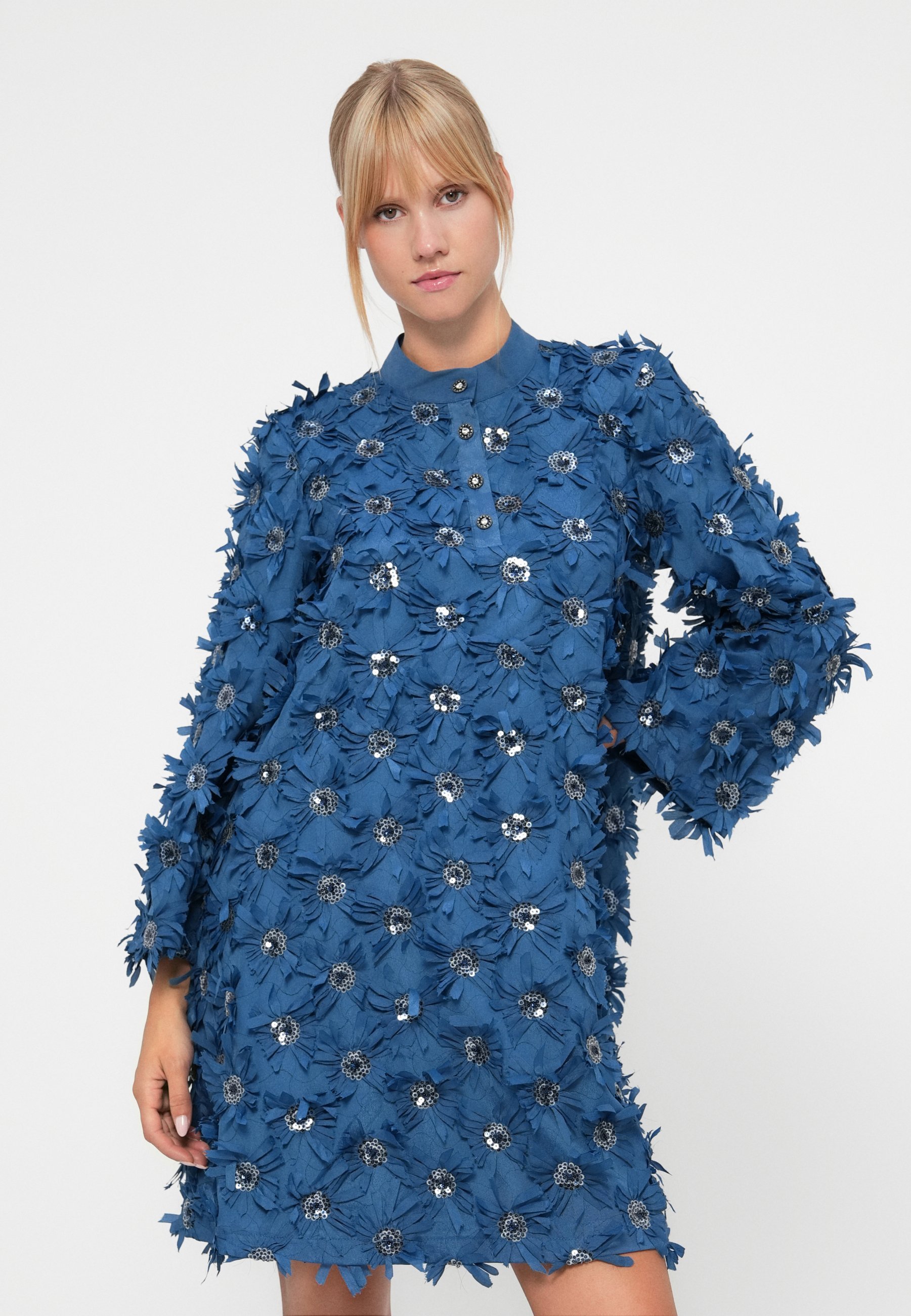 YAS YASABELONE KORTE JURK - Dagjurk - blauw