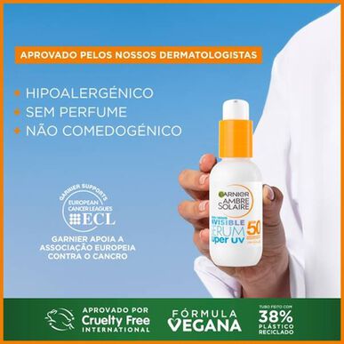 Garnier Ambre Solaire Invisible Super UV aurinkovoide SPF 50 30 ml