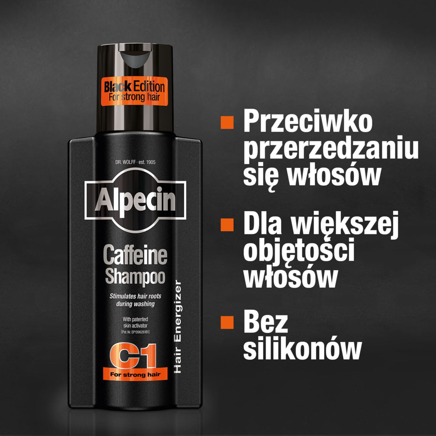 Shampooing Alpecin à la caféine C1 Édition Noire