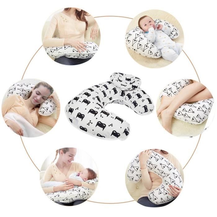 MOGOI Multifunctional Baby Nursing Pillow, Star on White, Cotton, 56 * 37cm