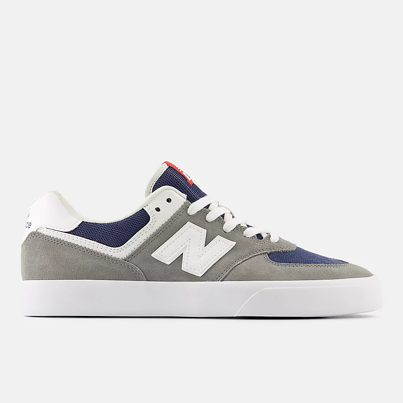 NB Numeric 574 Vulc Herrenschuh – Grau mit Weiß