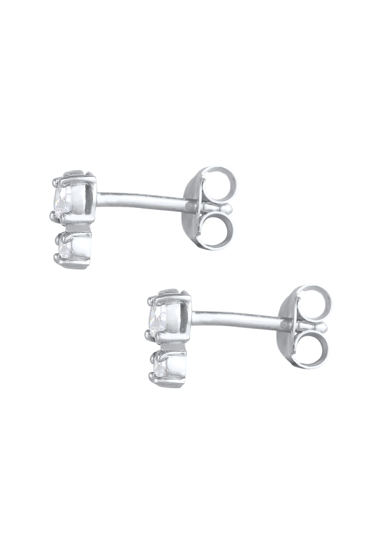 Elli Clous d'oreilles pour femmes Elegant Basic avec pierres de zirconium en argent sterling 925 plaqué or