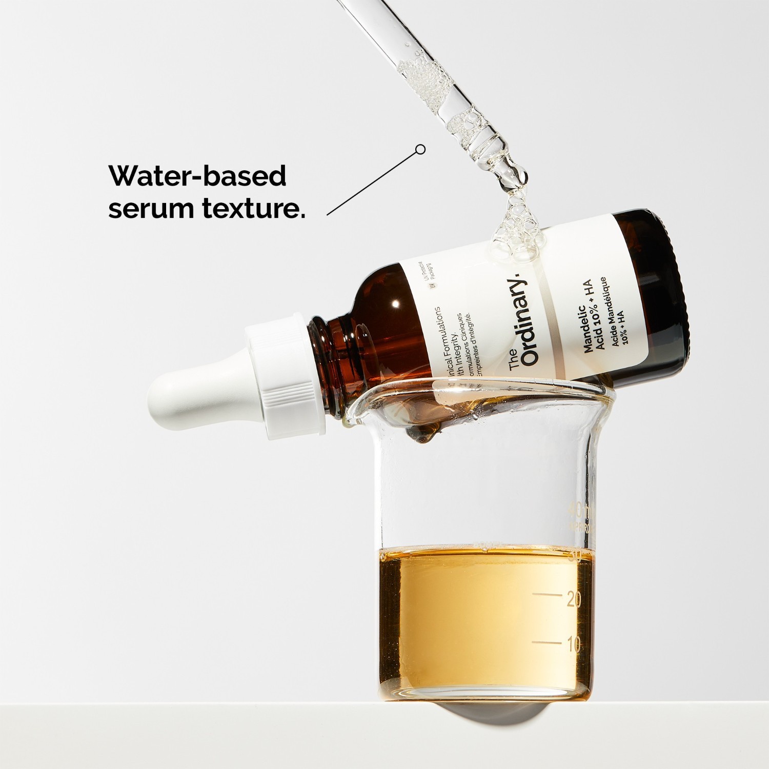 The Ordinary Glow serums vienmērīgai sejas krāsai, mandeļskābe 10% + hialuronskābe - 30 ml