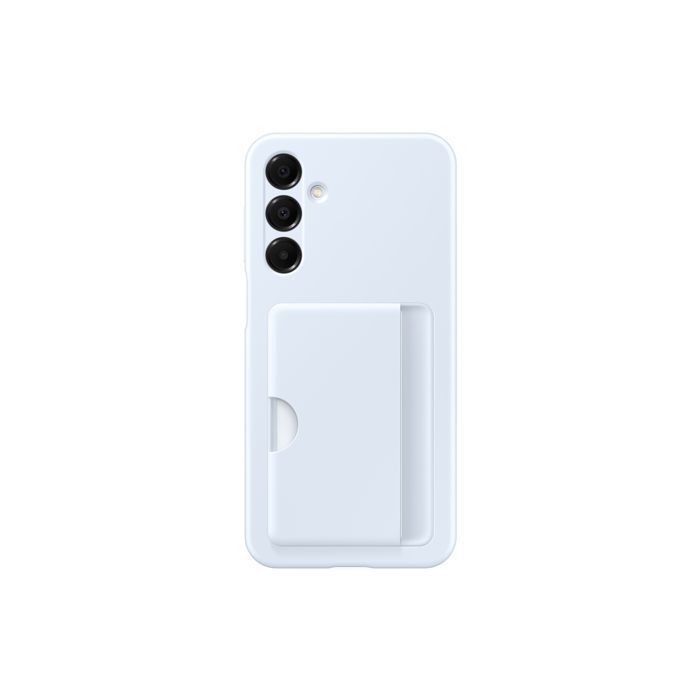 Funda ultradelgada y flexible para Galaxy A16 4G/5G con tarjetero Samsung, color azul polar.
