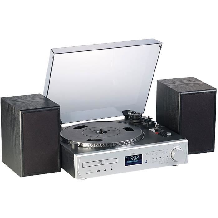 Multifunktions-Plattenspieler – MHX-620.dab – Schwarz – Bluetooth – Digitaler Encoder – DAB+-Radio
