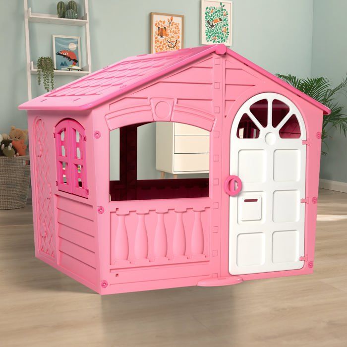 Maisonnette cabane BARBE À PAPA en plastique