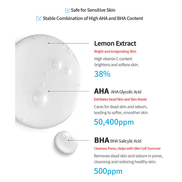 Tónico facial Tocobo AHA BHA de limón 150 ml