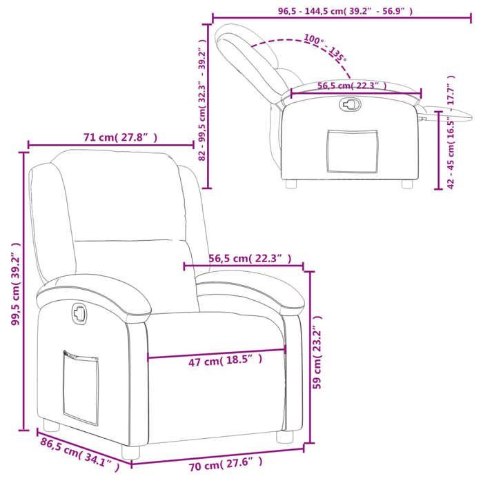 vidaXL Relaxfauteuil, Ontspanningsstoel met Rugleuning en Voetsteun, Verstelbare Zitting, Tv-stoel voor de Woonkamer, 371775