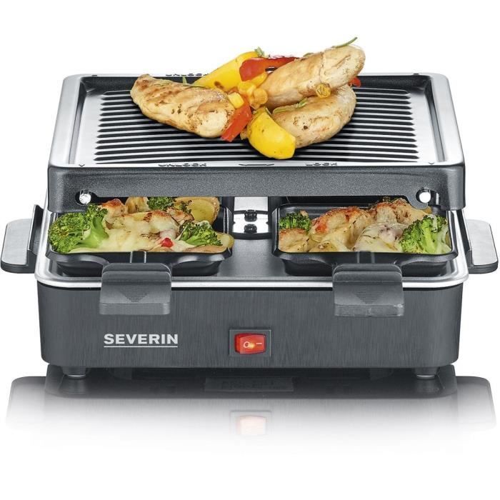 Griglia per raclette SEVERIN - RG2370 - Per un massimo di 4 persone - Compatta 21x21 cm - 600 W