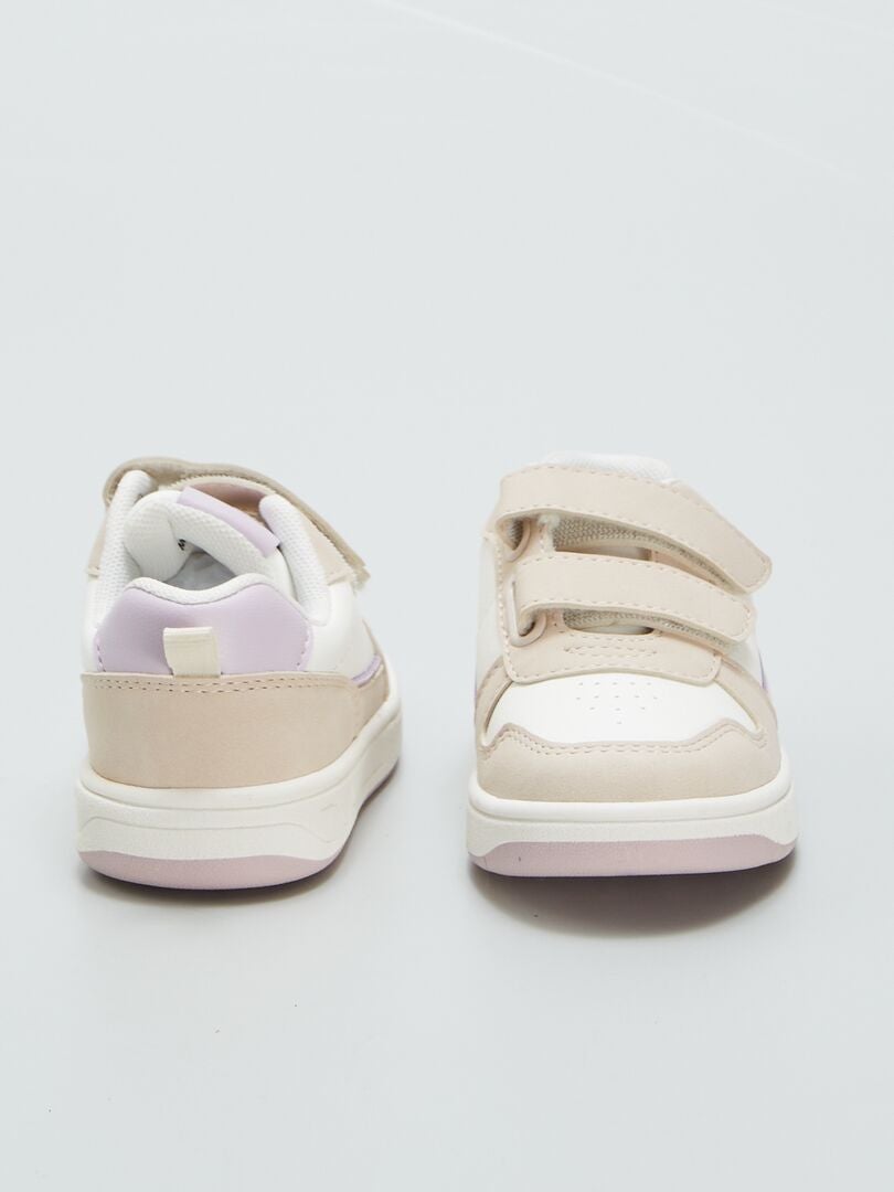 Sneakers met klittenbandsluiting - WIT