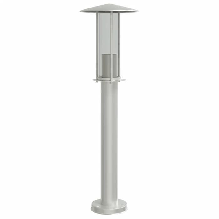 vidaXL Lampade da terra per esterni, 3 pezzi, argento, 60 cm, acciaio inox, illuminazione da terra per esterni, Illuminazione da terra 4006350