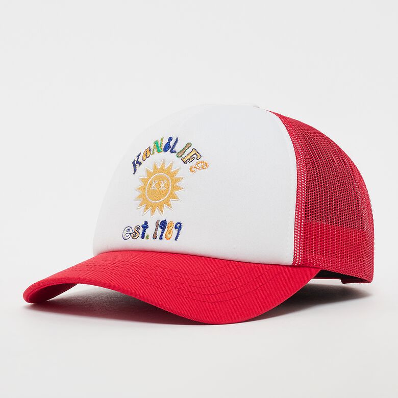 Gorra de camionero tejida con el logo de la marca