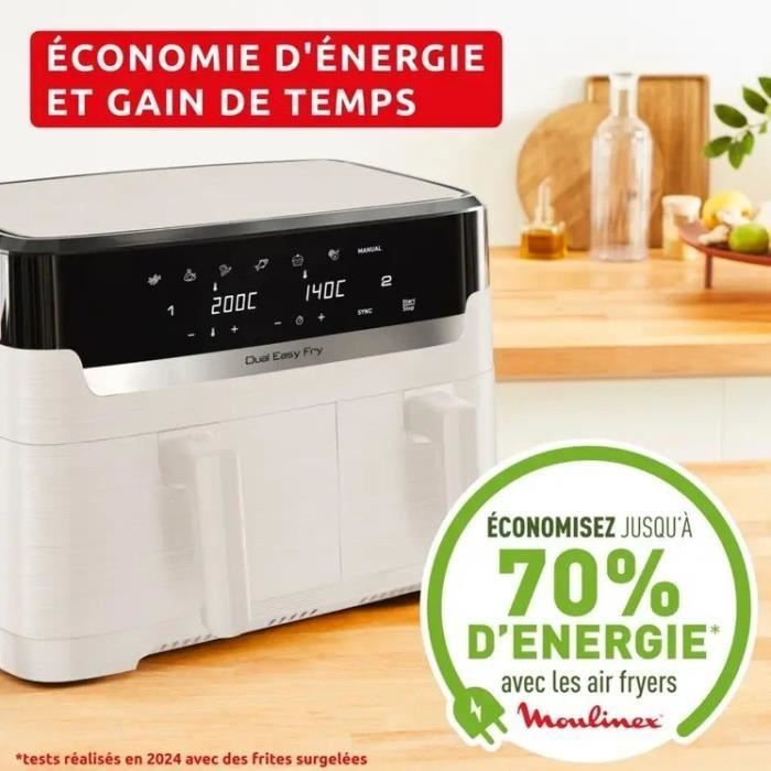 Moulinex Easy Fry Dual XXL Colección Especial Marfil 10,5 L, EZ942AF0