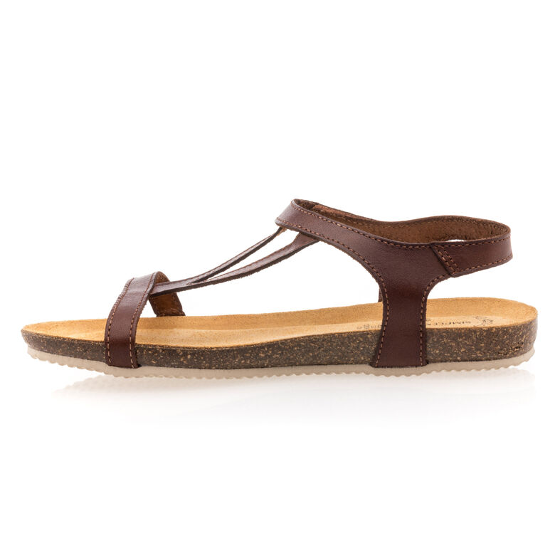 Braune Damensandalen / Zehenfreie Schuhe
