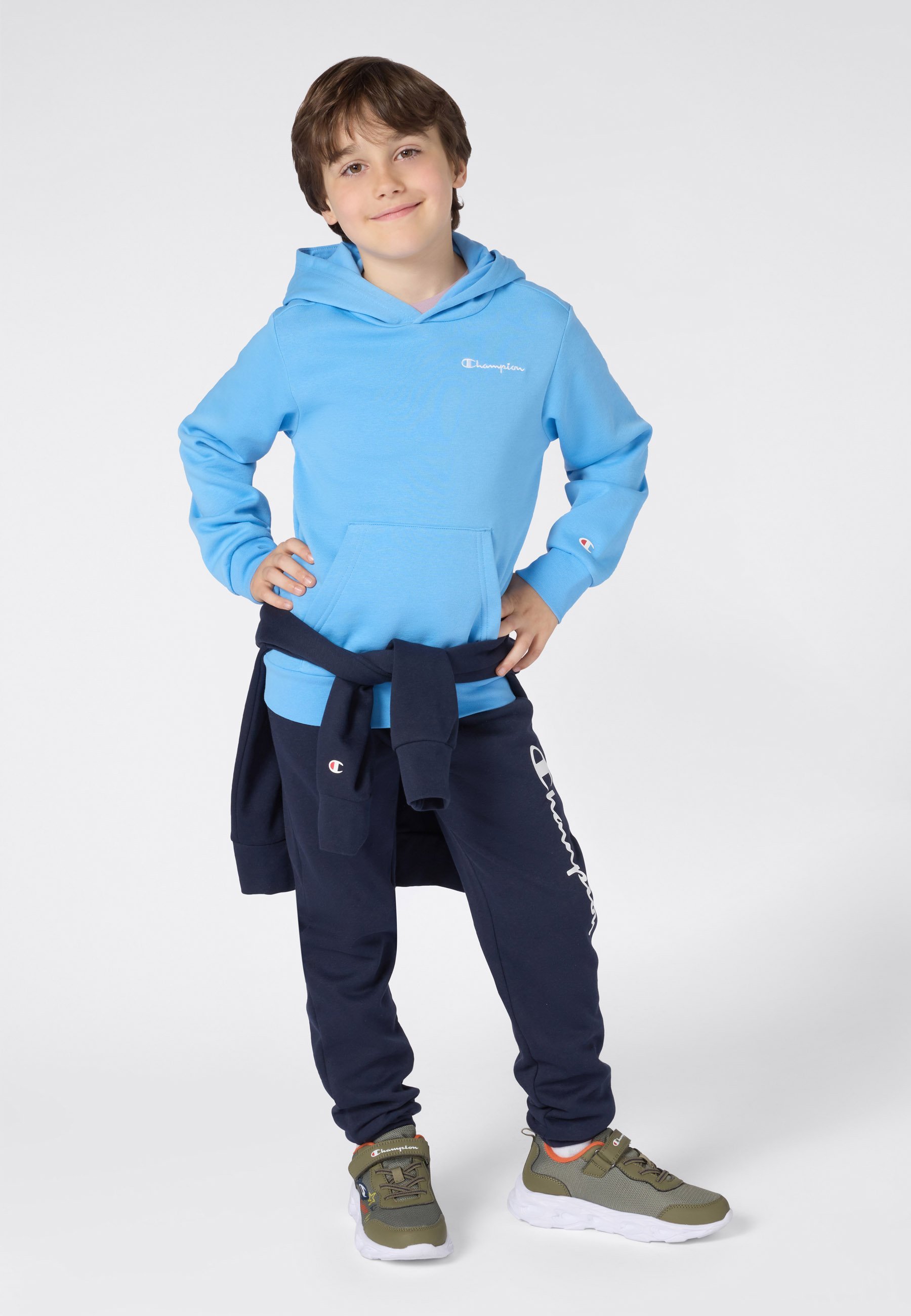 Champion ICONS CONTRAST HOODIE UNISEX - Hoodie - hellblau