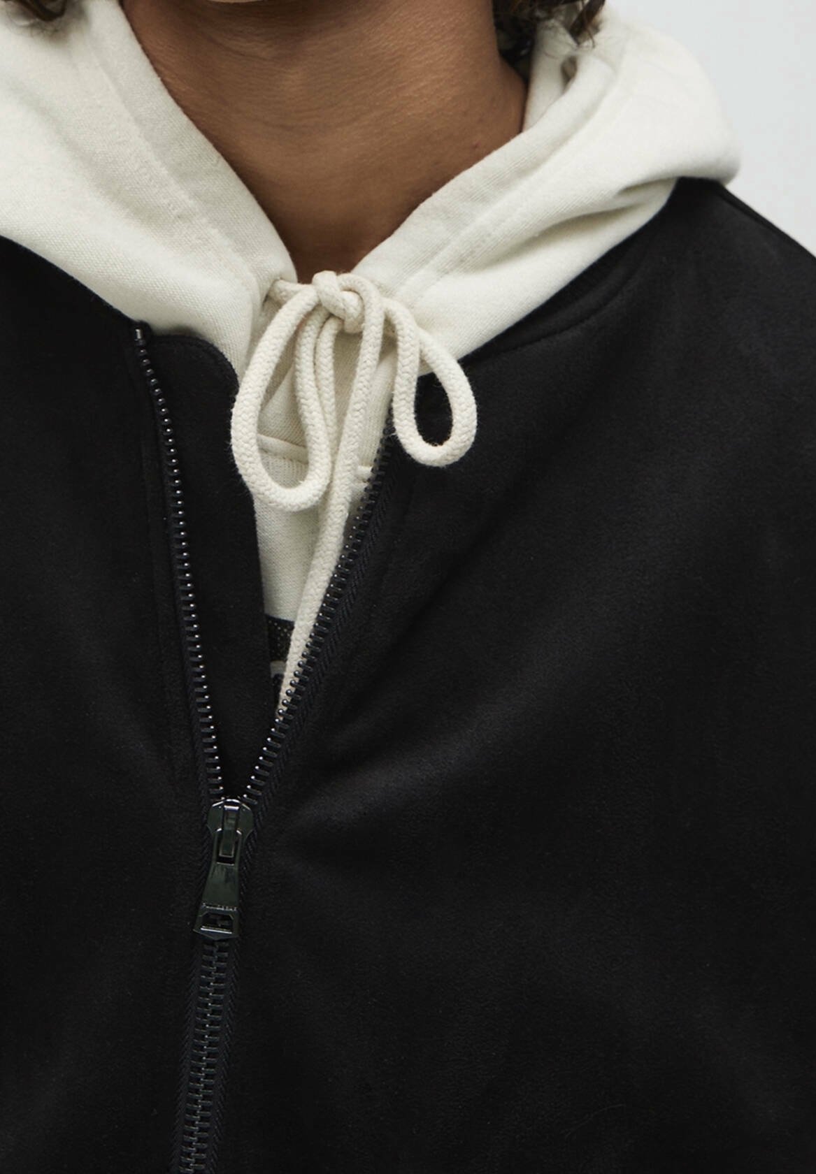 PULL&BEAR Kunstleren jas - zwart