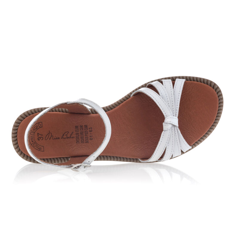 Sandalias blancas para mujer / Zapatos de punta abierta