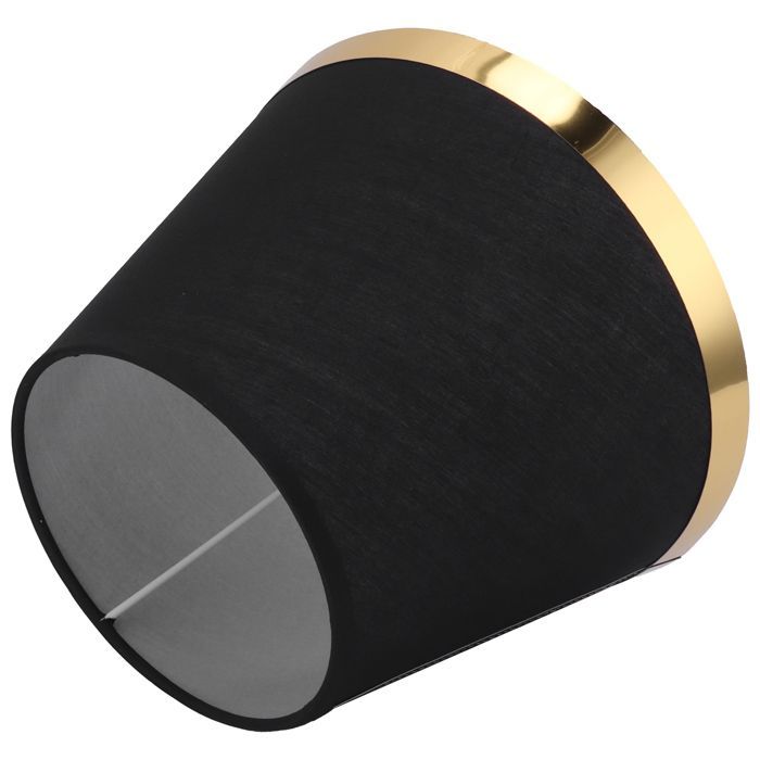 Vvikizy Abat-jour E27 Abat-jour en Tissu Abat-jour Moderne Style Européen pour E27 Lampe de Table Lampadaire deco vendu PX125 noir