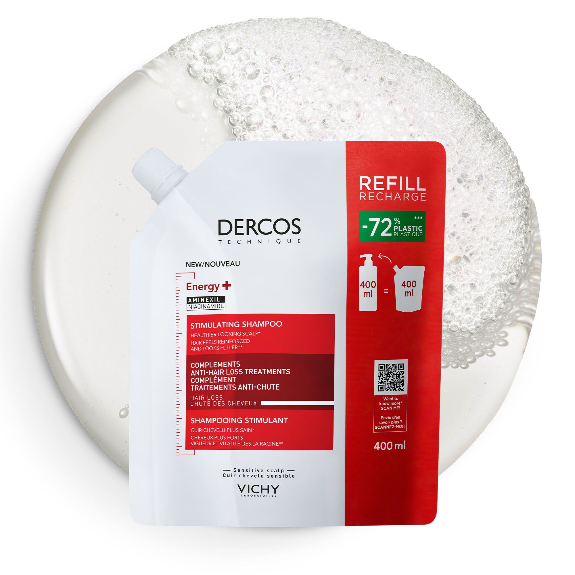 Dercos Technique Energy stimulirajući šampon Šamponi protiv opadanja kose