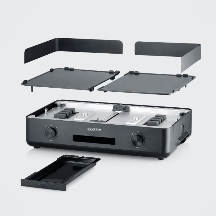 Plancha SEVERIN - PG8569 - Surface de cuisson 48x27cm - Revêtement céramique antiadhésif - 2200W