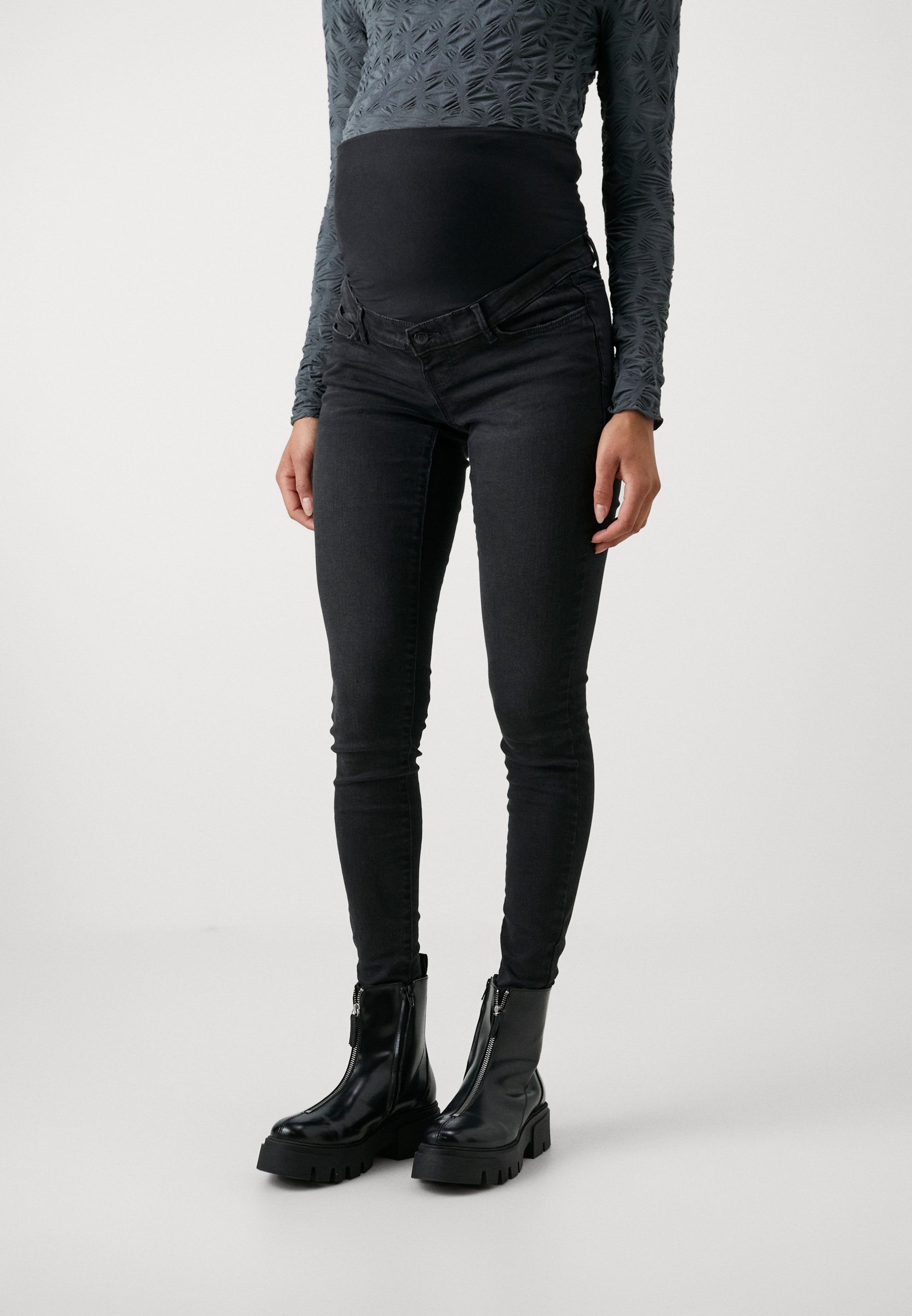 Vero Moda Maternity VMMSOPHIA SKIN FOLD UP - Skinny Fit jeans - zwart