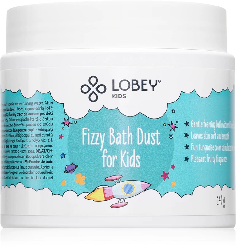 „Lobey Kids Fizzy Bath Dust“ kūdikių vonios paruošimas