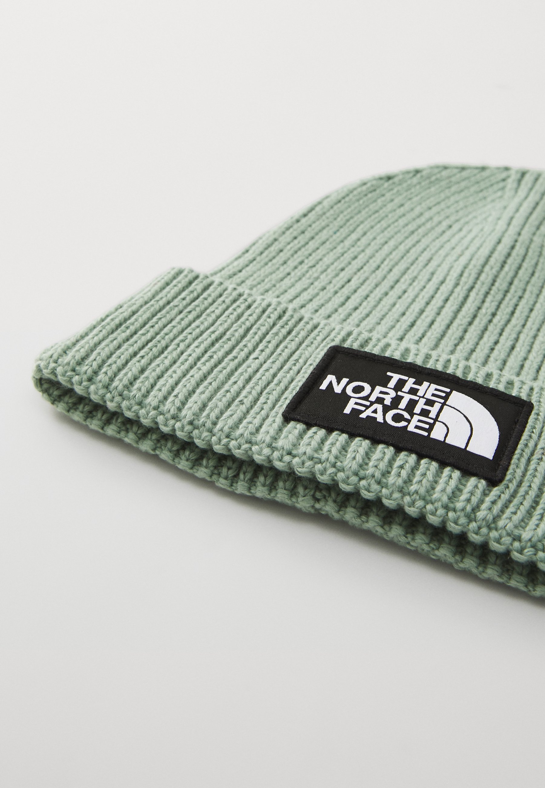 Bonnet unisexe The North Face KIDS LOGO BOX à revers - Couleur : vert mousse