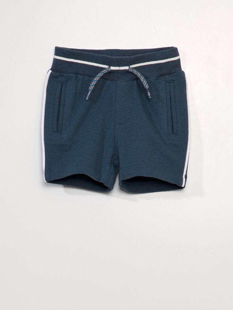 Shorts de moletom esportivo - azul