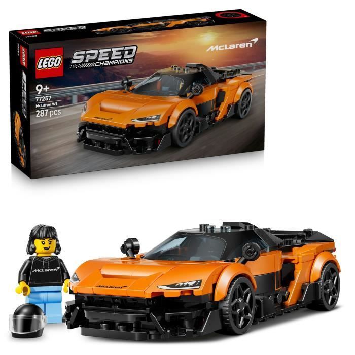 LEGO Speed Champions 77257 McLaren W1 - Macchinina arancione per bambini e bambine dai 9 anni in su