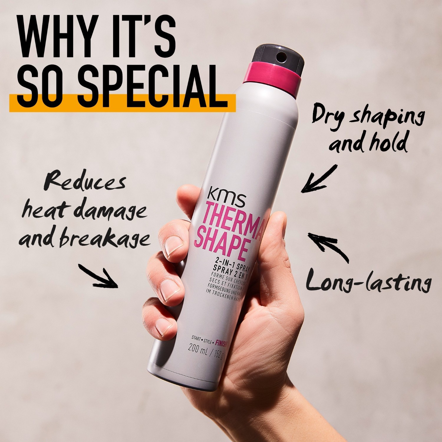 KMS lak za kosu Thermoshape 2-u-1 sprej - 200 ml