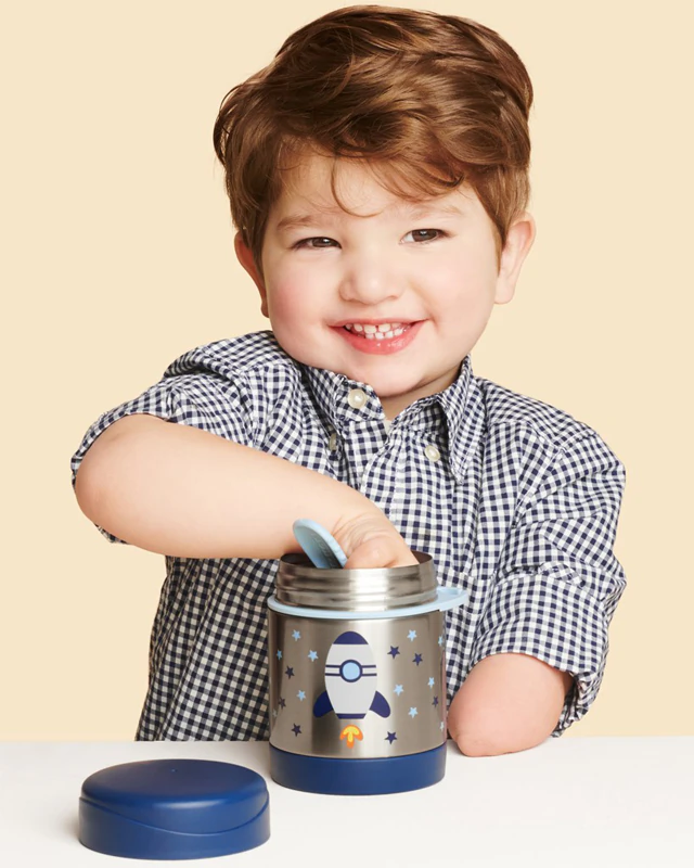 Conjunto de louça Skip Hop Spark Style Rocket para crianças a partir de 3 anos.
