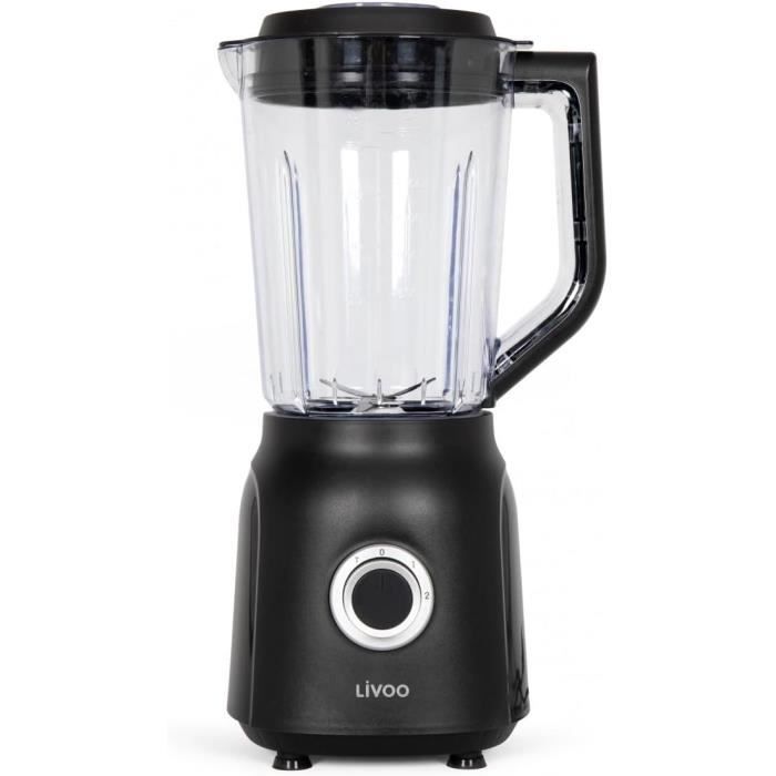 Blender - LIVOO - 1,5 L - 600 W - 22.000 o/min - 2 hastigheder - Sort