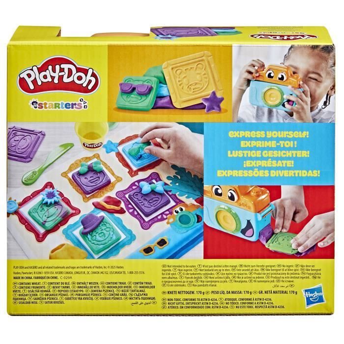 Play-Doh My Little Photos Startset, boetseerklei, speelgoedcamera, 7 accessoires en speelmat, Classic, geschikt voor kinderen vanaf 2 jaar.