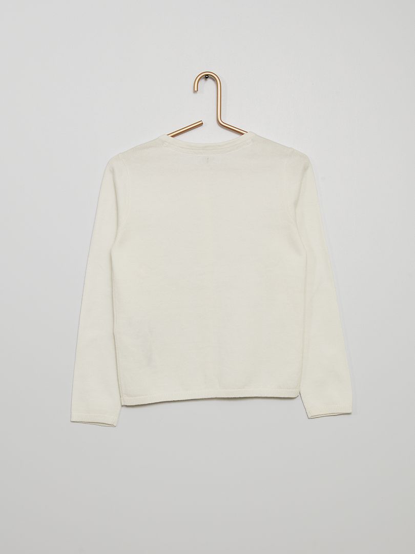 Fijngebreid vest - Wit