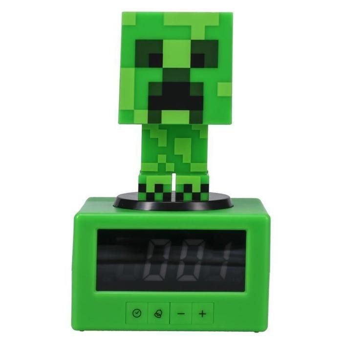 Reloj despertador Minecraft Creeper - PALADONE - Repetición y luz nocturna - Verde