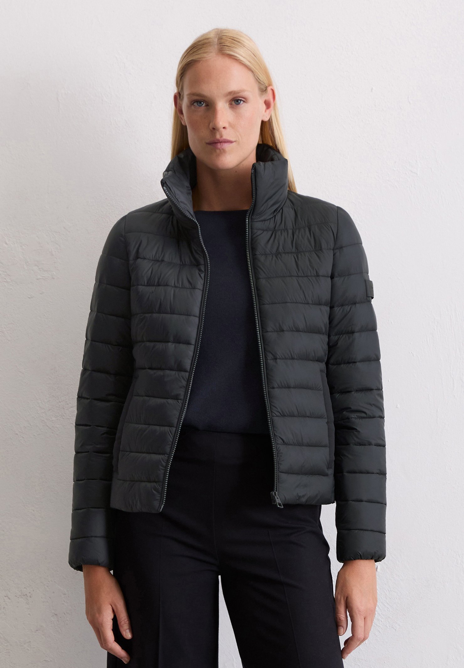 Marc O'Polo STAND UP COLLAR SMALL CHAMBERS WELT POCKETS - Lehká bunda - black