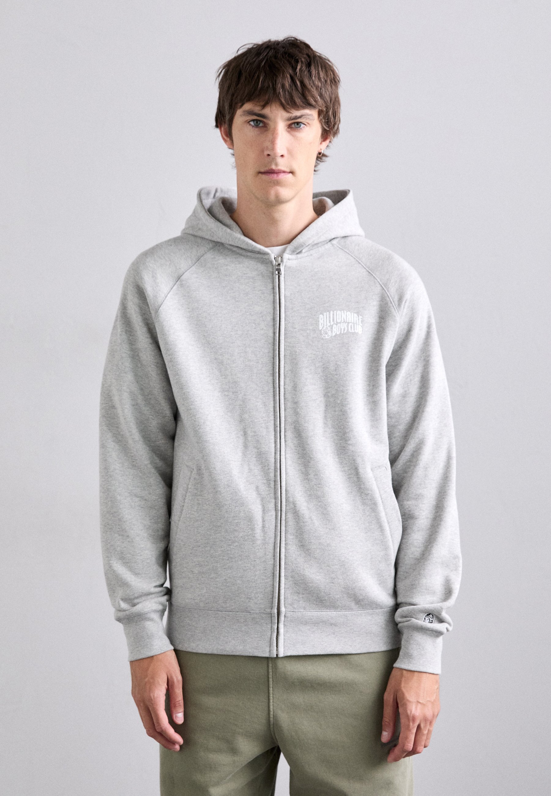 Billionaire Boys Club SMALL ARCH LOGO ZIP THROUGH - Genser med glidelås - heather grey