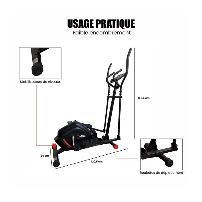 Crosstrainer - CARE - Activa 21 - 10 kg vliegwiel - 21 programma's