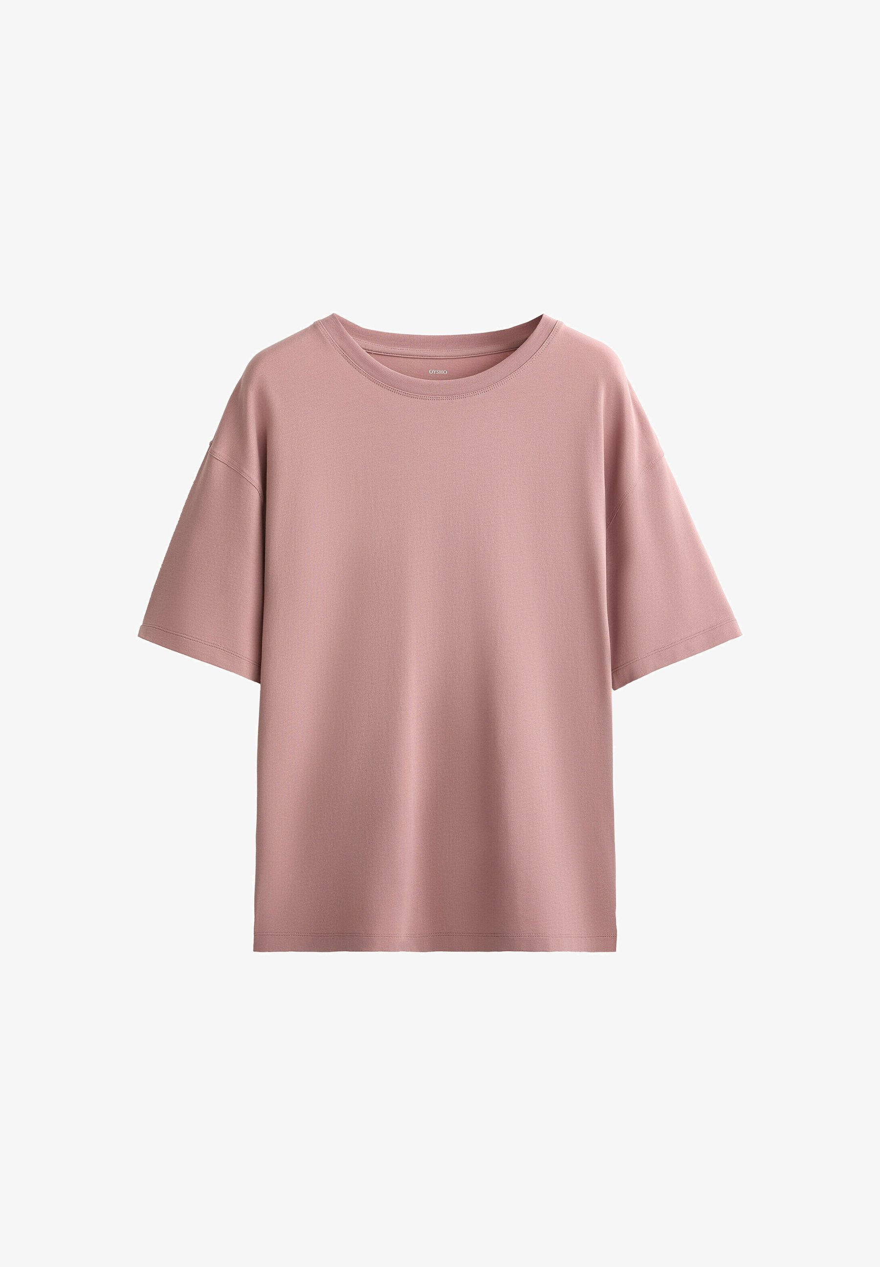 OYSHO T-shirt met korte mouwen - Basic T-shirt - zalmkleur