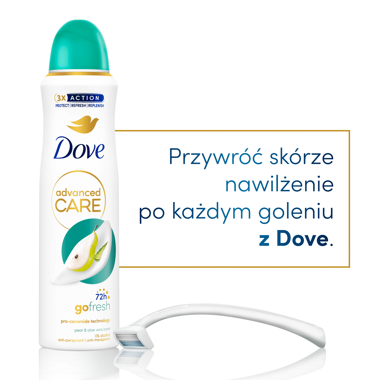 Dove Advanced Care con aroma a pera y aloe vera