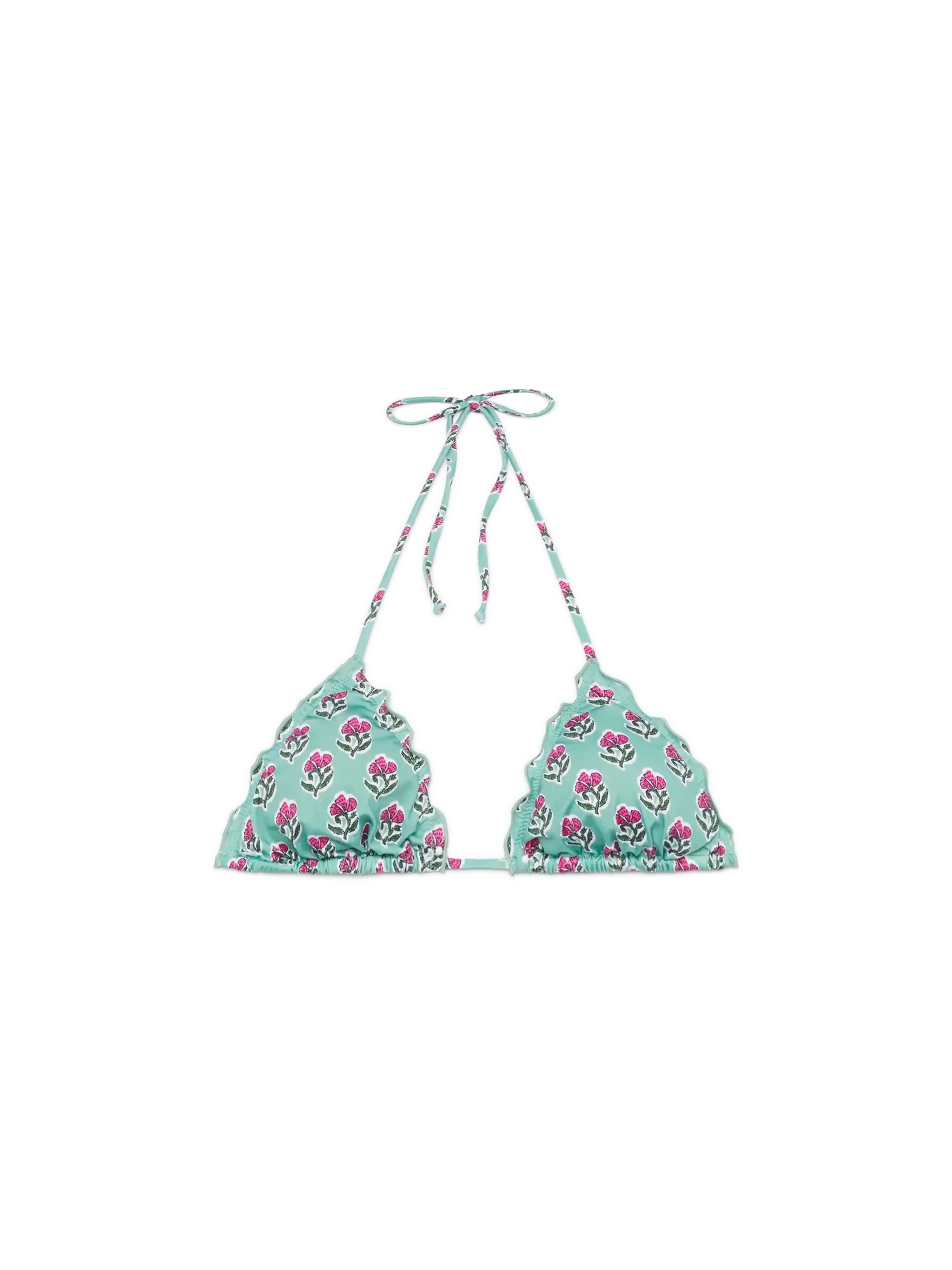 Top triangular clásico Sagitario con estampado floral
