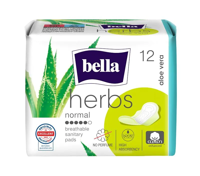 Bella Herbs Aloe Vera podpaski 12 sztuk