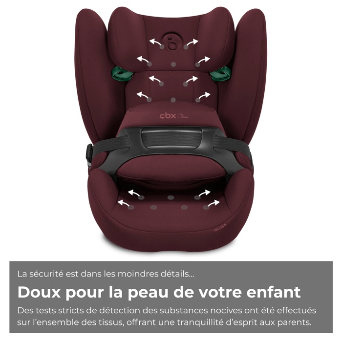 Cybex Pallas B i-Size CBX Car Seat - 76 to 150 cm - 9 to 50 kg - 15 months to 12 years - Rumba Red - Dark Red