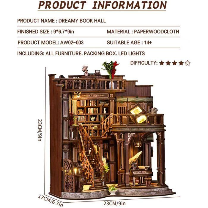 Casa de bonecas em miniatura, kit de casa em miniatura faça você mesmo, modelo de mini casa em escala 1:24, presente ideal para