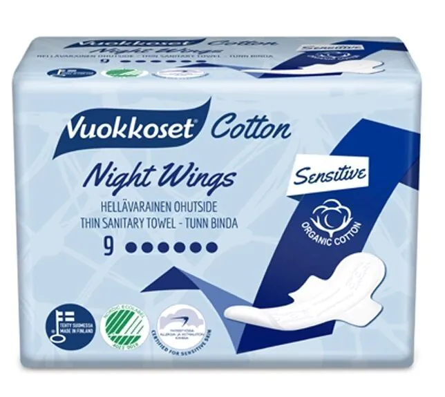 Vuokkoset Cotton podpaski ze Skrzydełkami na noc